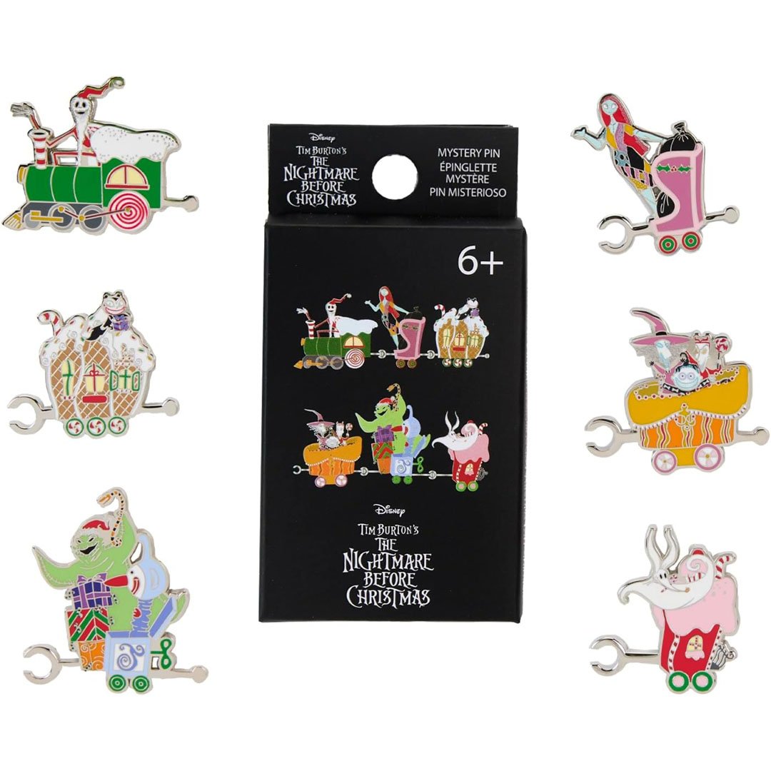 Loungefly Disney Nightmare Before Christmas Christmas Town Train Mystery Box Pins