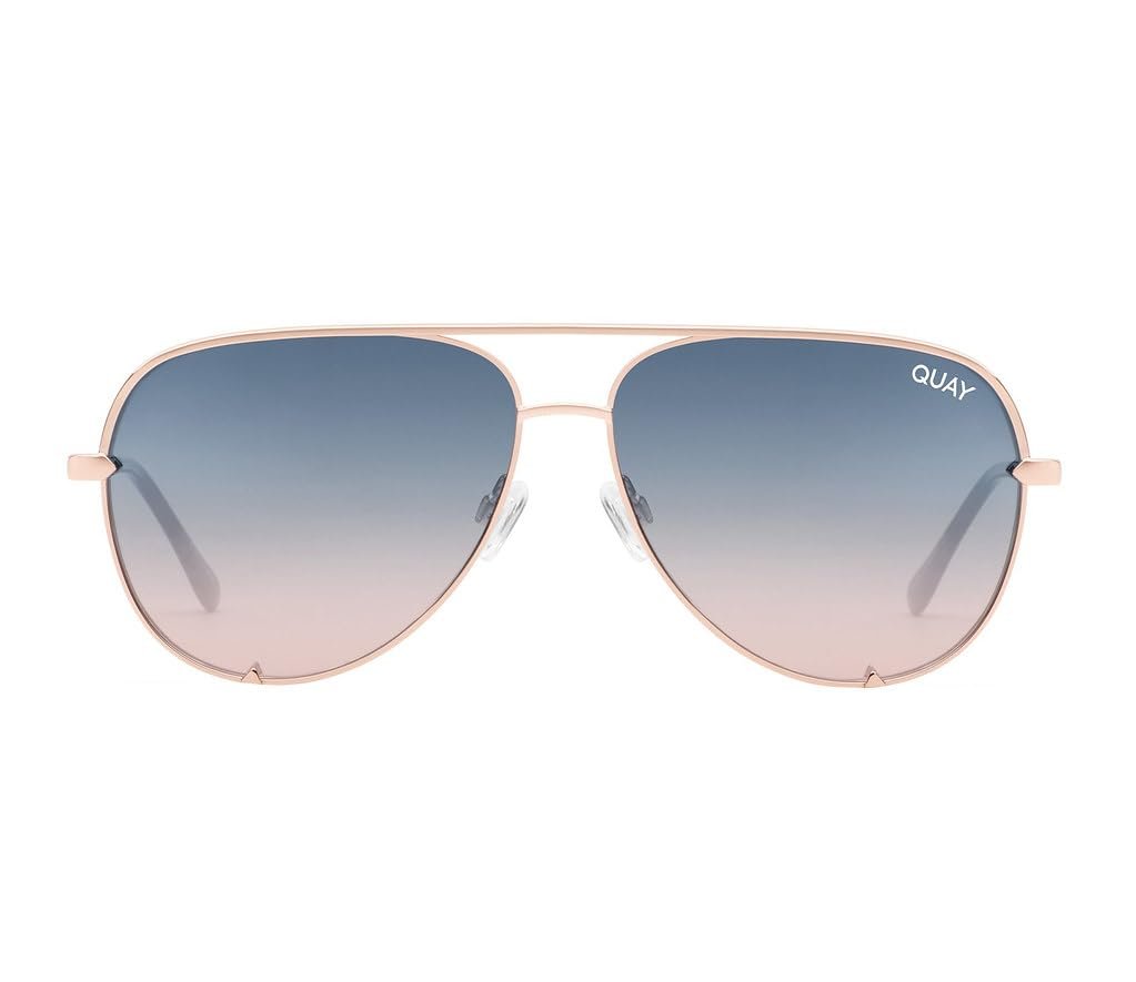 Quay Australia Unisex High Key Wire Frame Aviator Sunglasses