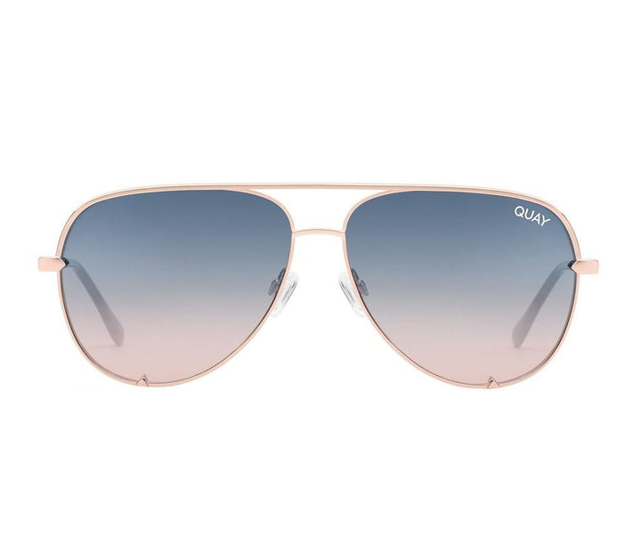 Quay Australia Unisex High Key Wire Frame Aviator Sunglasses
