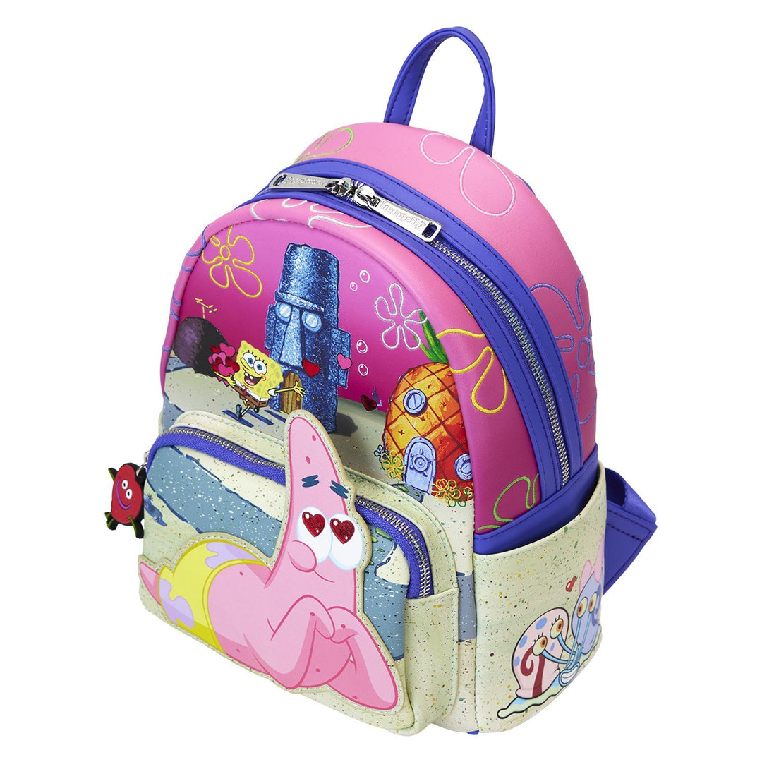 Loungefly Nickelodeon SpongeBob SquarePants &amp; Patrick Star Hearts Mini Backpack