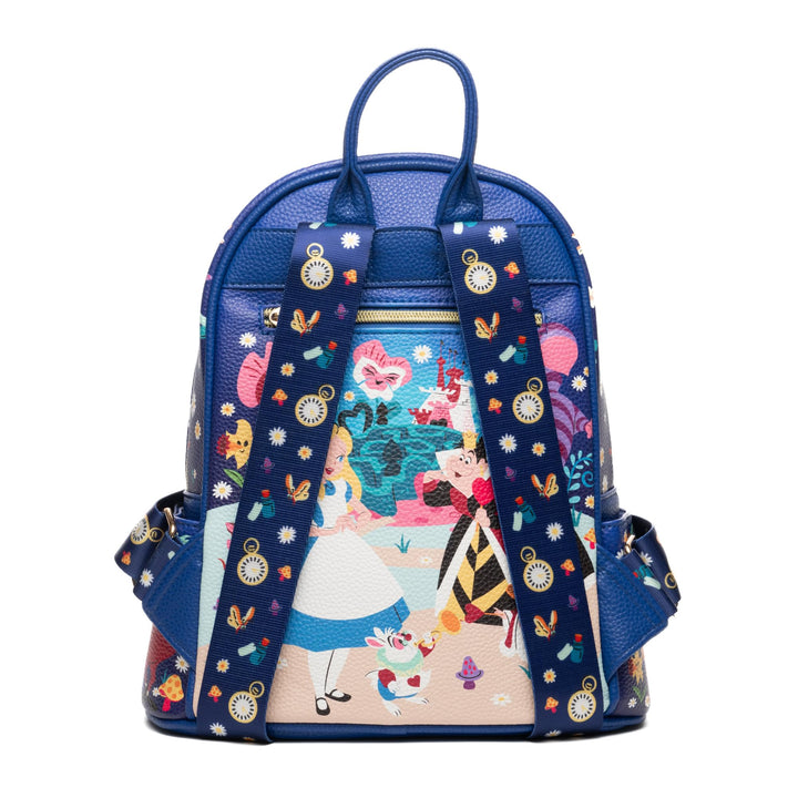 Wondapop Disney Alice In Wonderland Garden Tea Party 11" Vegan Leather Mini Daypack