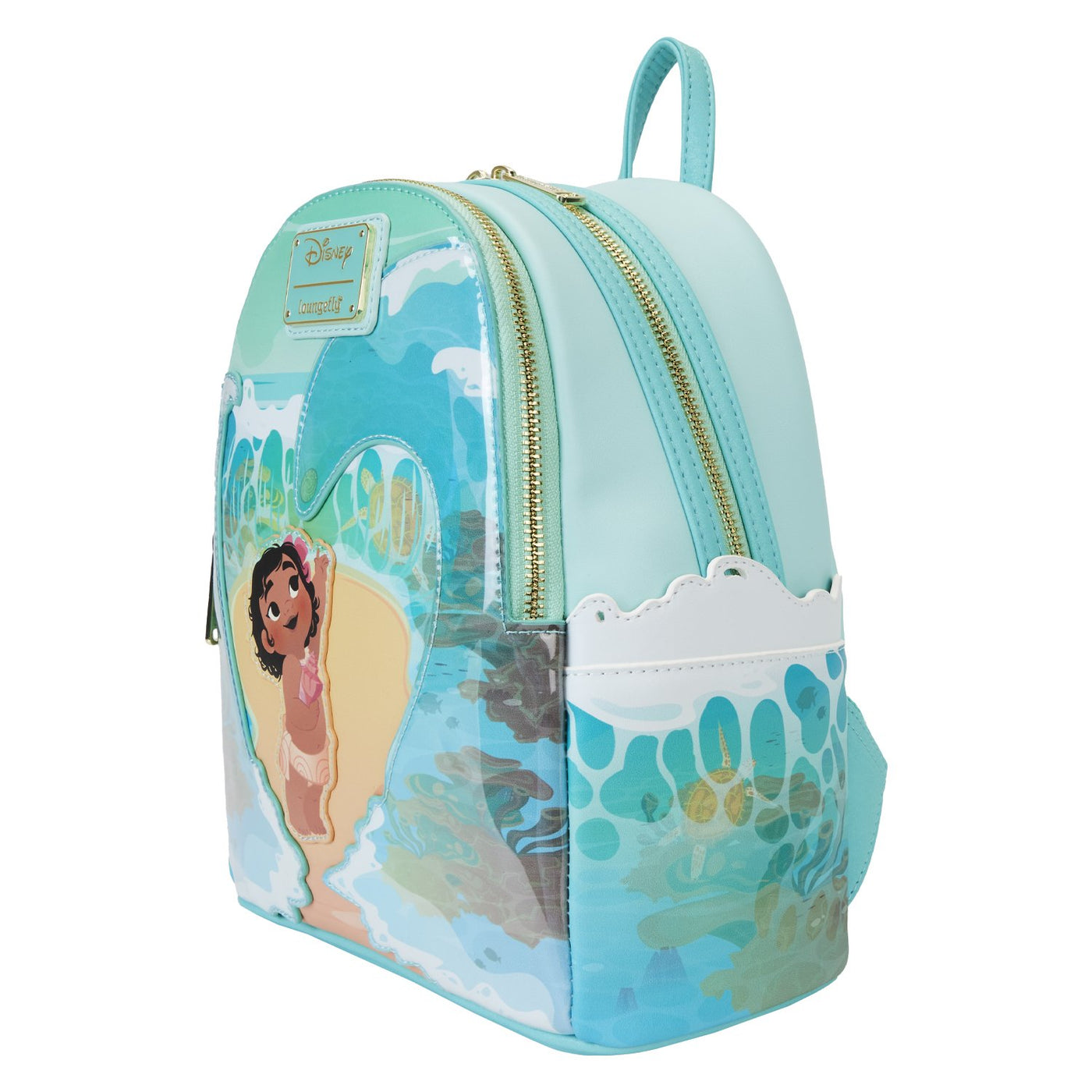 Loungefly Disney Moana Ocean Waves Mini Backpack - Side