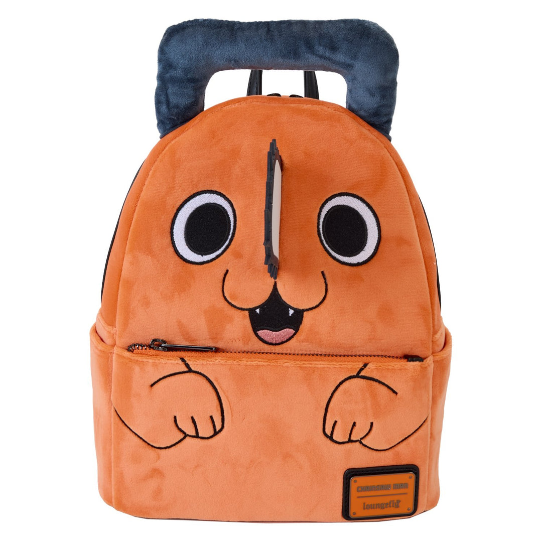 671803525610 - Loungefly Crunchyroll Chainsaw Man Pochita Plush Cosplay Mini Backpack - front  