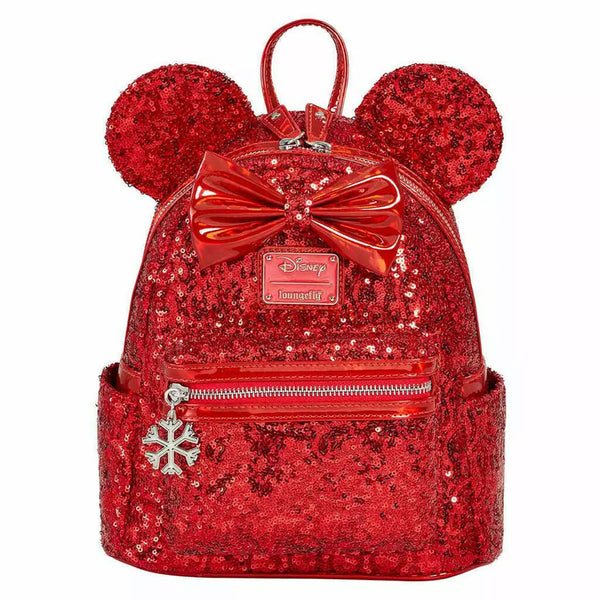 Disney Red and Silver Sequin Woman’s Backpack s-l400.jpg main image 3
