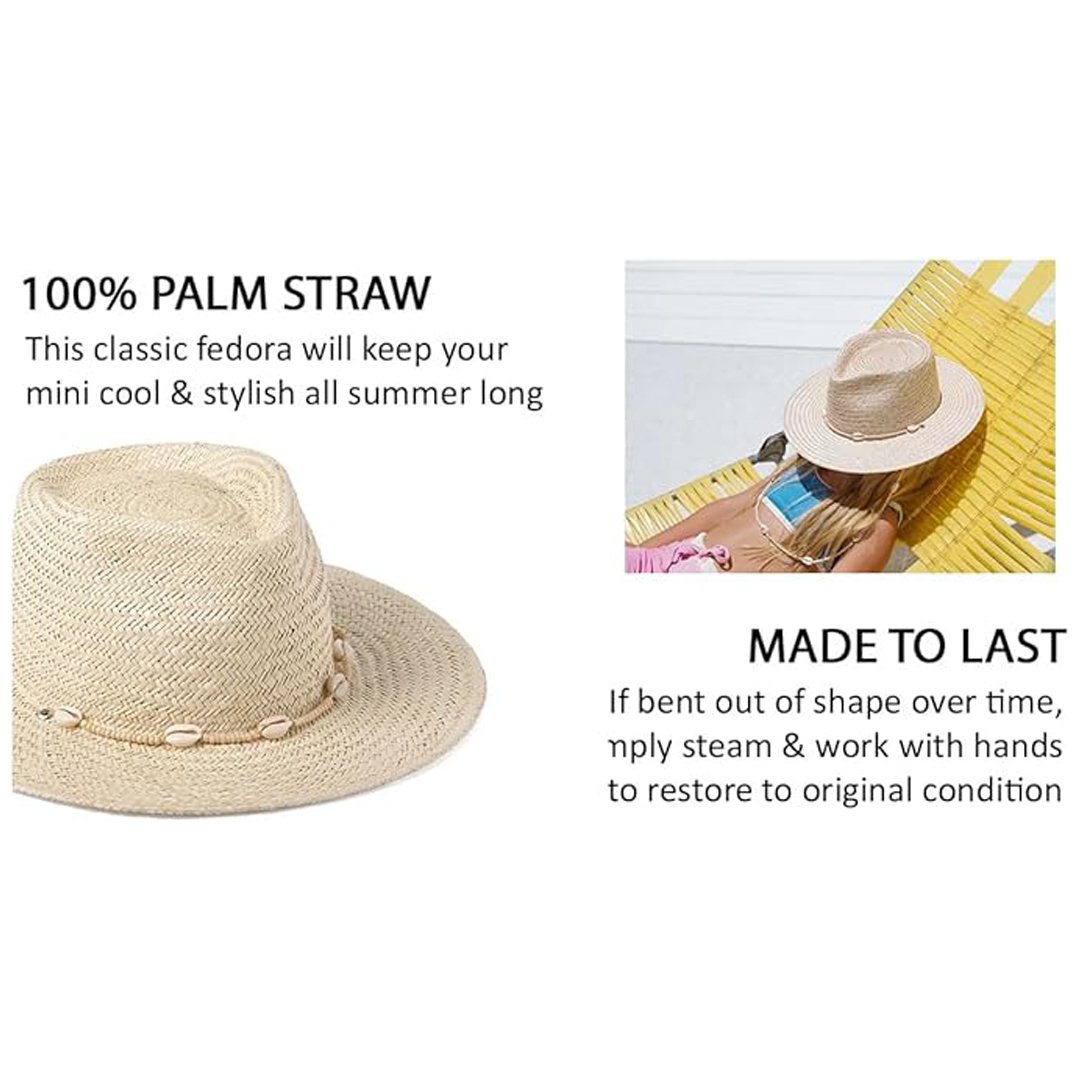 Lack of Color Kids Seashells Fedora Straw Hat
