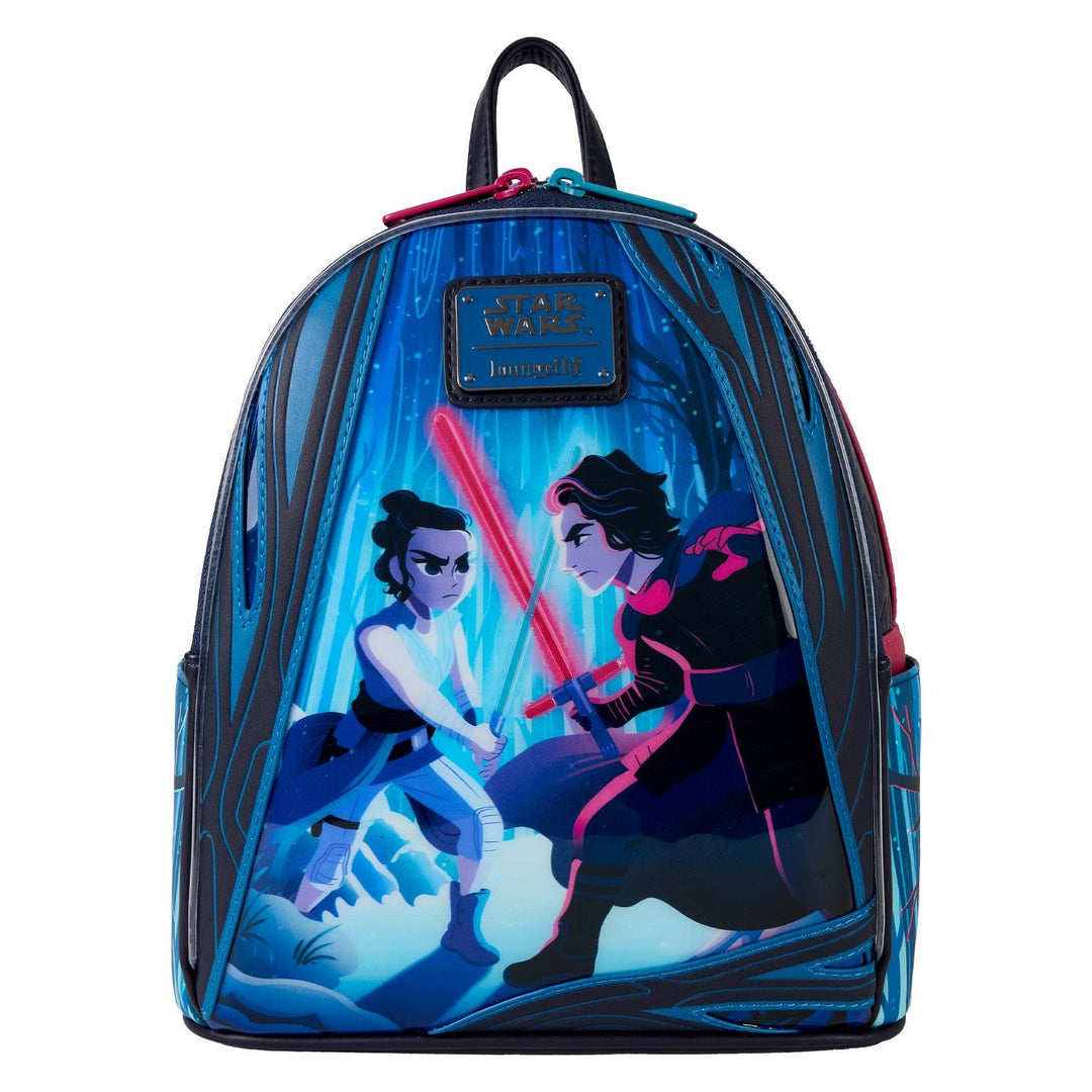 Loungefly Star Wars: The Force Awakens Rey &amp; Kylo Ren Light Up Mini Backpack