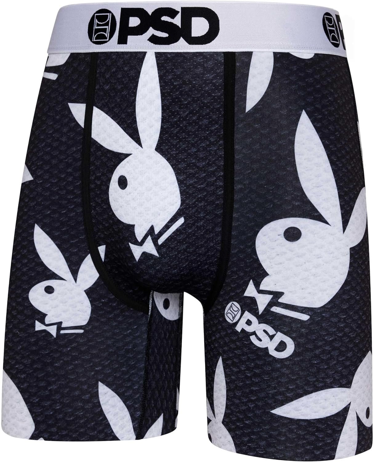 PSD Underwear Men's Playboy Kit Boxer Briefs 3-Pack black and white bunnies