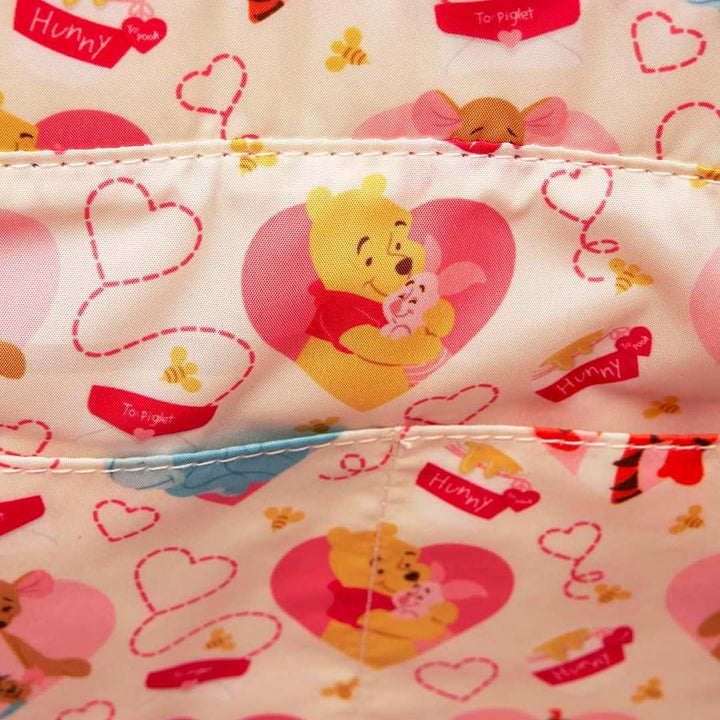 Loungefly Disney Winnie The Pooh &amp; Friends Hearts Convertible Backpack &amp; Tote Bag