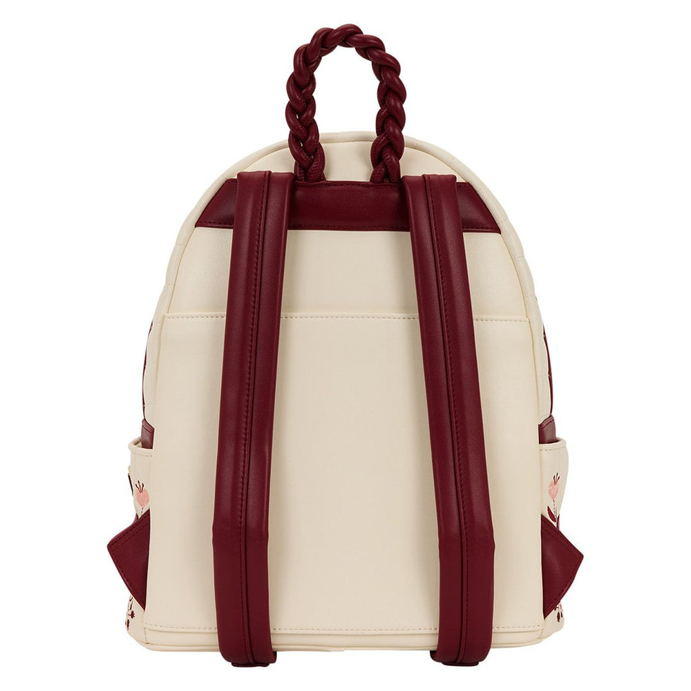 Loungefly Cream & Red Floral Mid-Size Backpack