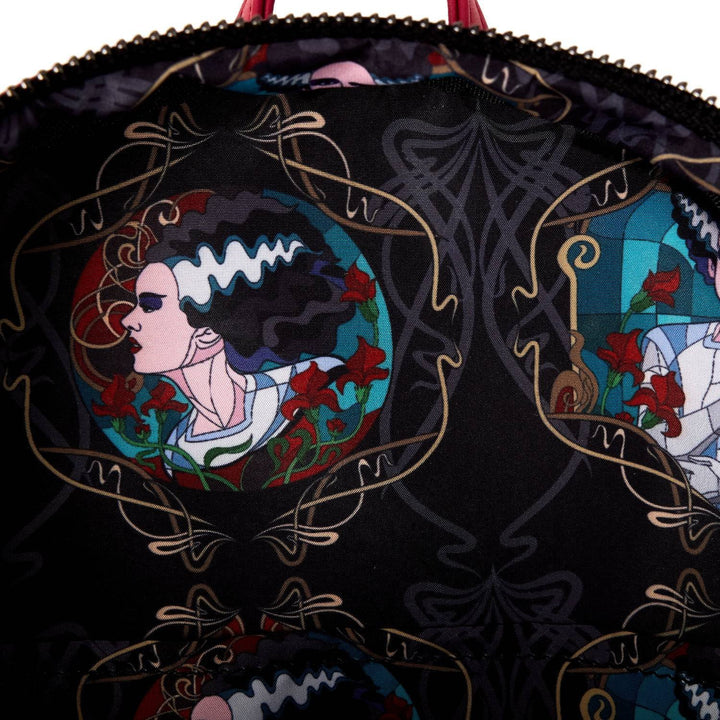 Loungefly Universal Monsters The Bride Of Frankenstein Stained Glass Mini Backpack