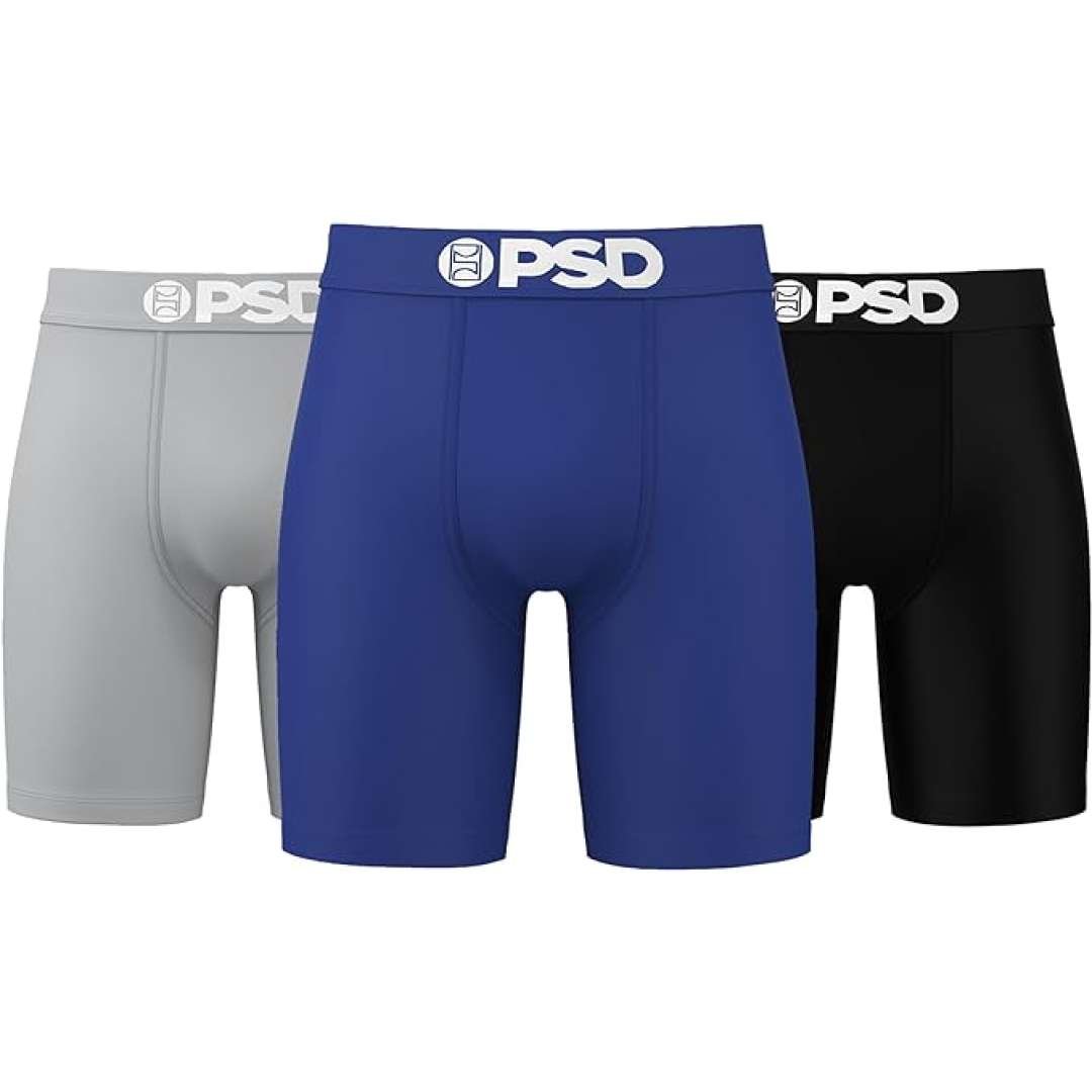 PSD Underwear Men's La Blue Boxer Briefs 3-Pack