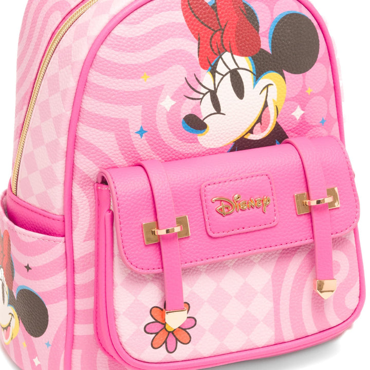 WondaPop Disney Minnie Mouse Glam Vibes 11" Vegan Leather Mini Backpack - Front Detail