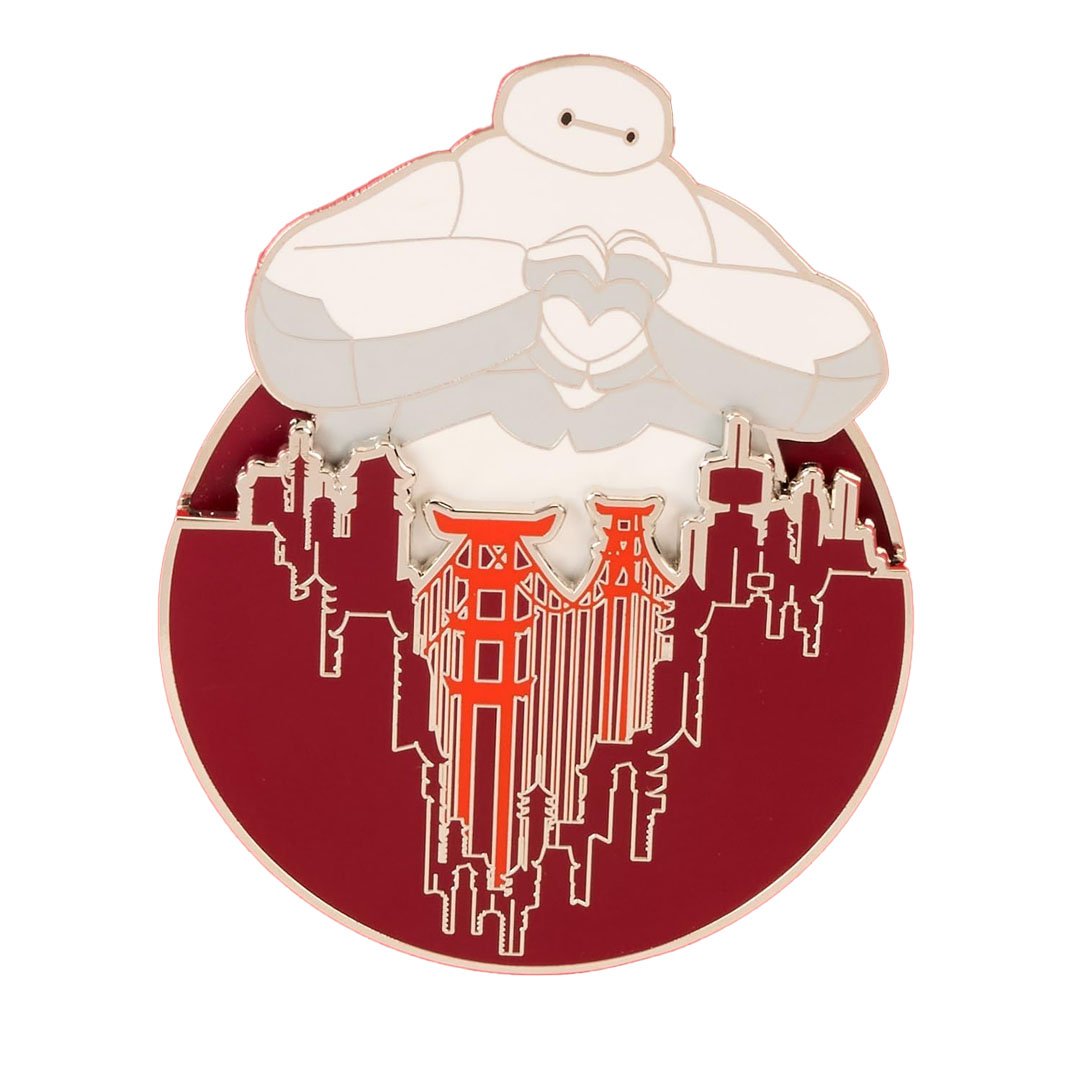Loungefly Disney Big Hero 6 10th Anniversary Baymax San Fransokyo Love 3" Collector Box Sliding Pin