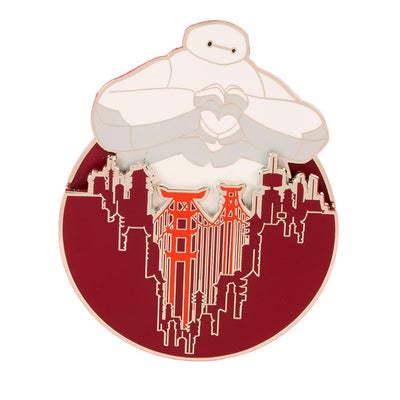 Loungefly Disney Big Hero 6 10th Anniversary Baymax San Fransokyo Love 3" Collector Box Sliding Pin