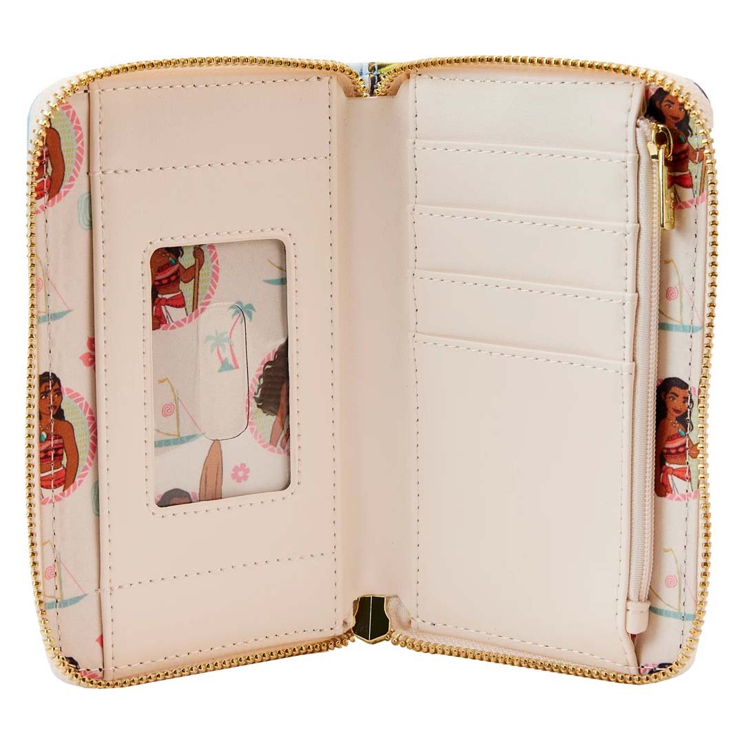 Loungefly Disney Moana Princess Scene Series Zip-Around Wallet