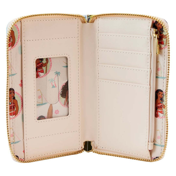 Loungefly Disney Moana Princess Scene Series Zip-Around Wallet
