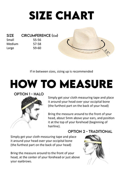 Lack of Color Women's Paradise Fedora Bead Trim Palm Straw Hat