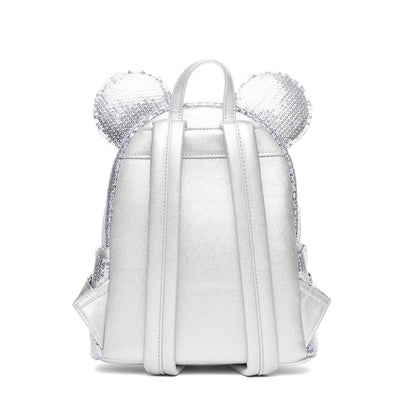 Loungefly Disney Minnie Mouse Platinum Sequin Mini Backpack - 707 Street Exclusive
