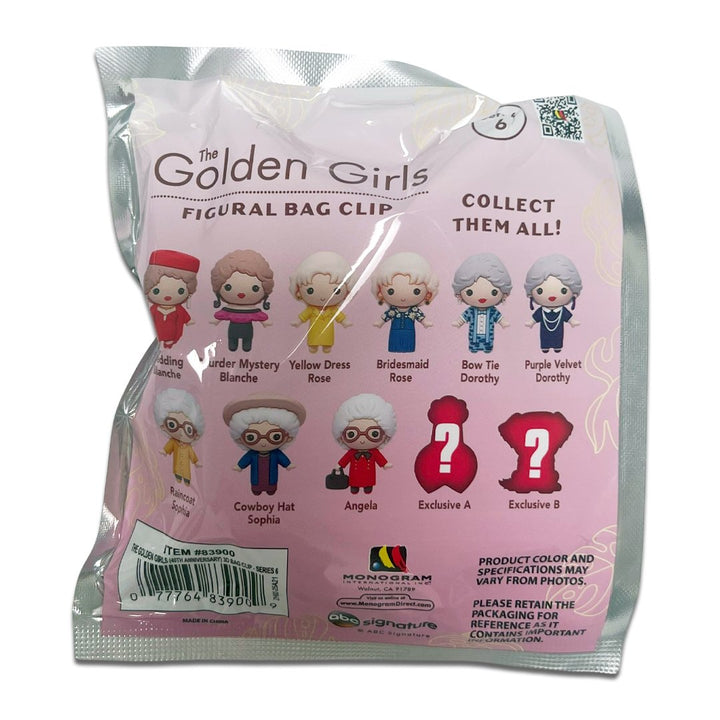 Golden Girls 3D Foam Bag Clip Series 6 Blind Bag
