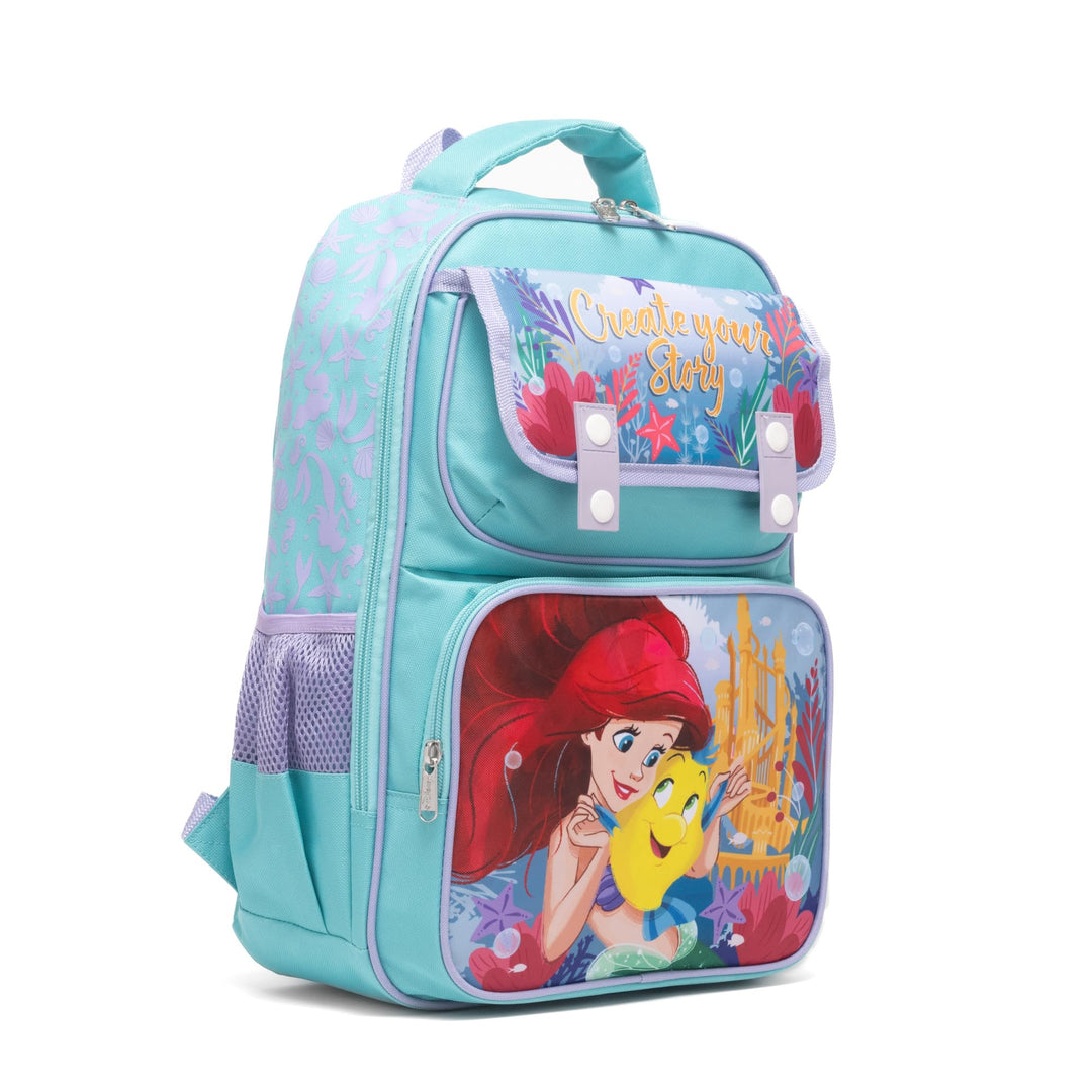 Ruz - The Little Mermiad Ariel Large School backpack with Padded Back and Adjustable Straps, Blue, A28235