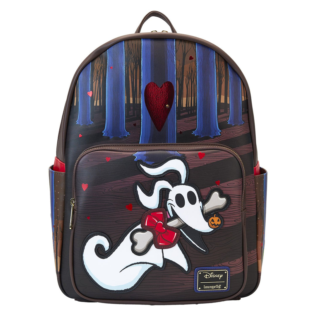 671803534384 - Loungefly Disney The Nightmare Before Christmas Zero Holiday Doors Full-Size Backpack - front