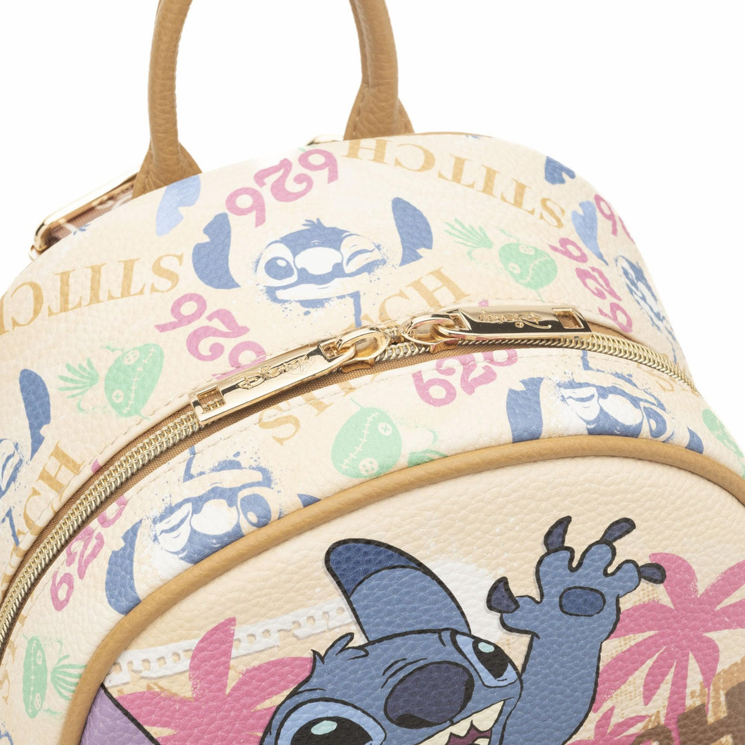 WondaPop Disney Aloha Stitch 11" Vegan Leather Mini Backpack - Top