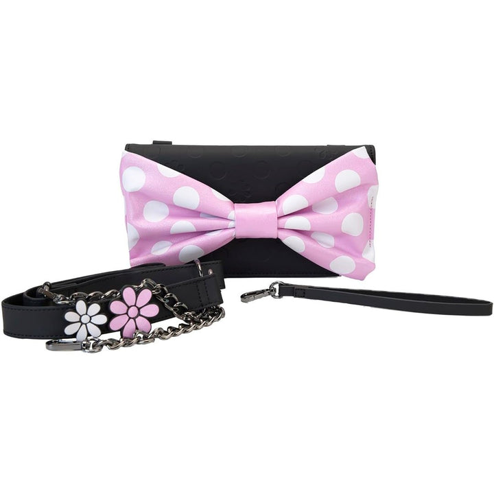 Loungefly Disney Minnie Mouse Floral Rock the Dots Clutch Crossbody
