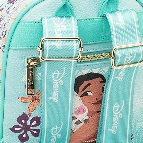 WondaPop Disney Moana's Pua and Hei Hei 11" Vegan Leather Mini Backpack - Straps