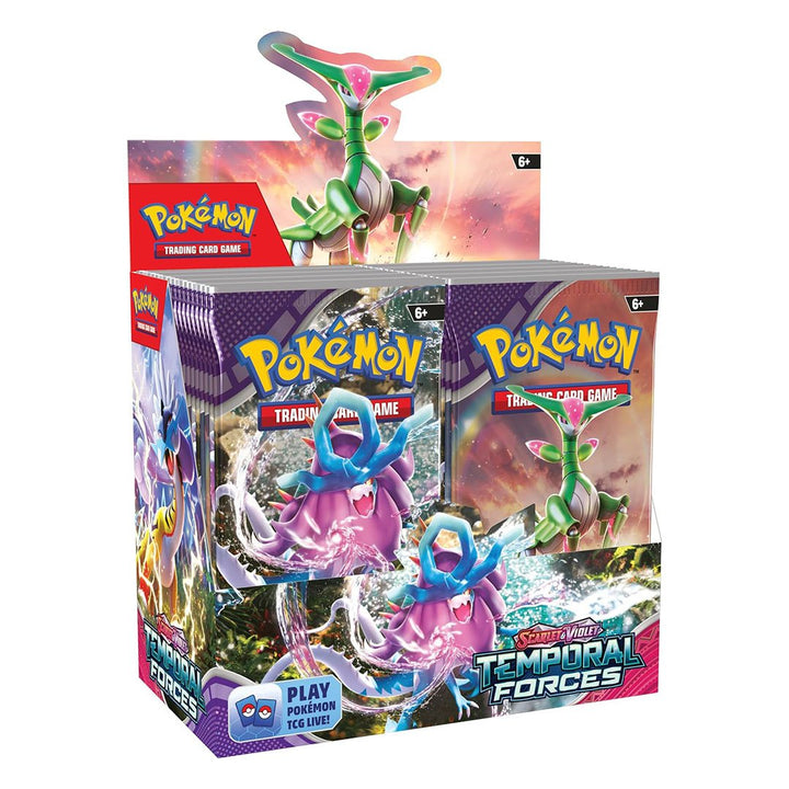 Pokemon TCG: Scarlet &amp; Violet: Temporal Forces Booster Display Box - Angle
