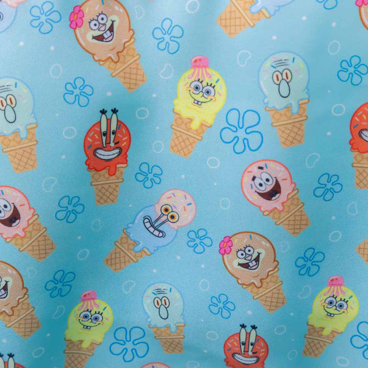 Whatever Makes You Happy Spongebob Quilted Nylon Oversized Tote Bag