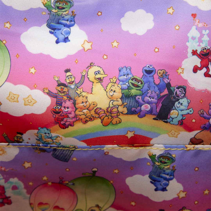 Loungefly Care Bears x Sesame Street Denim Mini Backpack