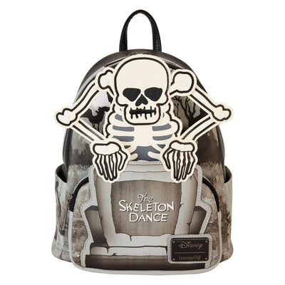 Loungefly Disney Skeleton Dance Mini Backpack - Front - Skull Moved Up