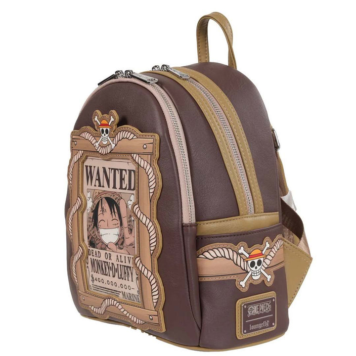 Loungefly One Piece Monkey D. Luffy Wanted Dead or Alive Mini Backpack - Entertainment Earth EX