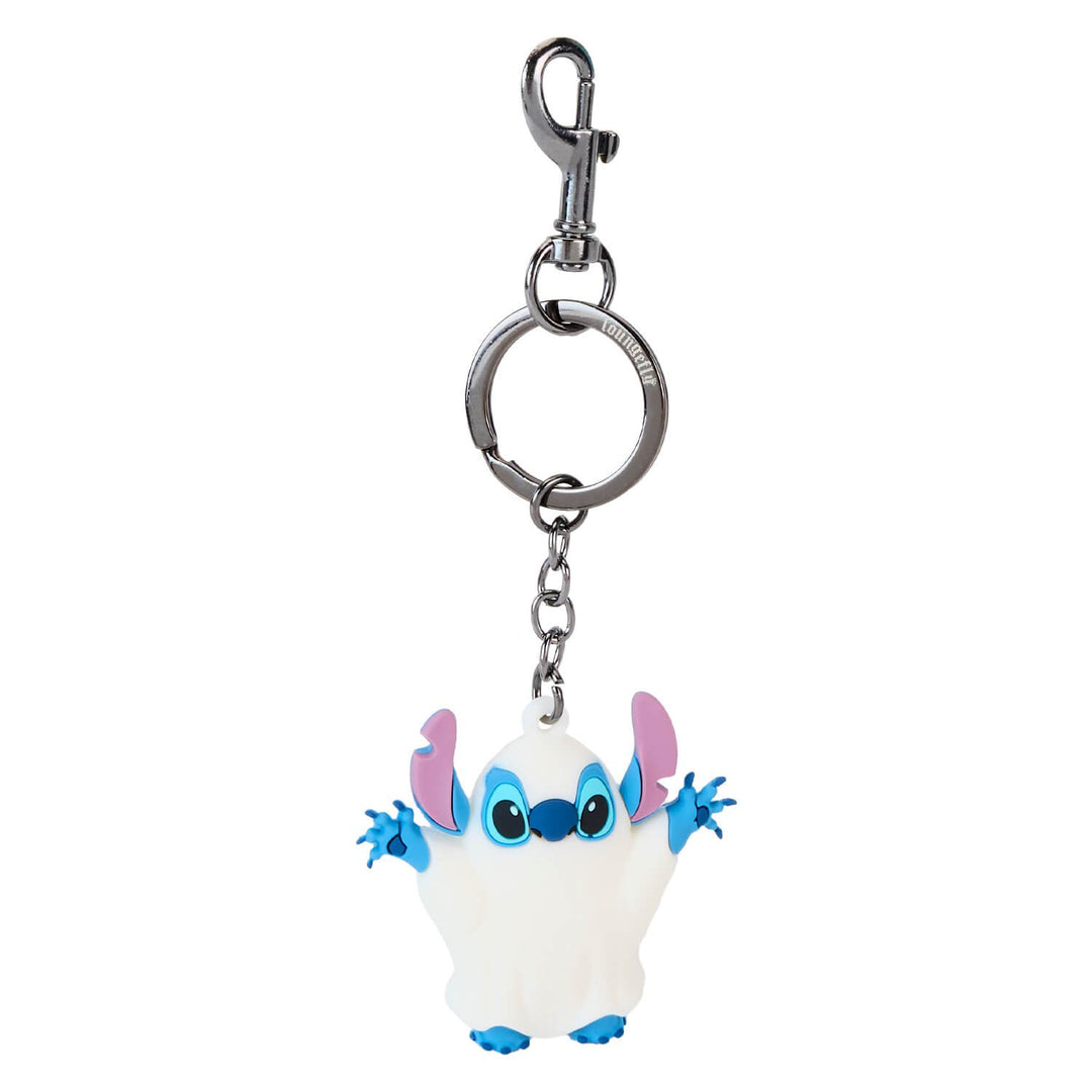 Loungefly Disney Lilo &amp; Stitch Ghost Glow in the Dark 3D Molded Keychain - front