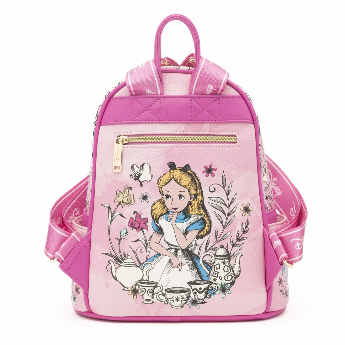 WondaPop Disney Alice in Wonderland 11" Vegan Leather Mini Backpack - Back