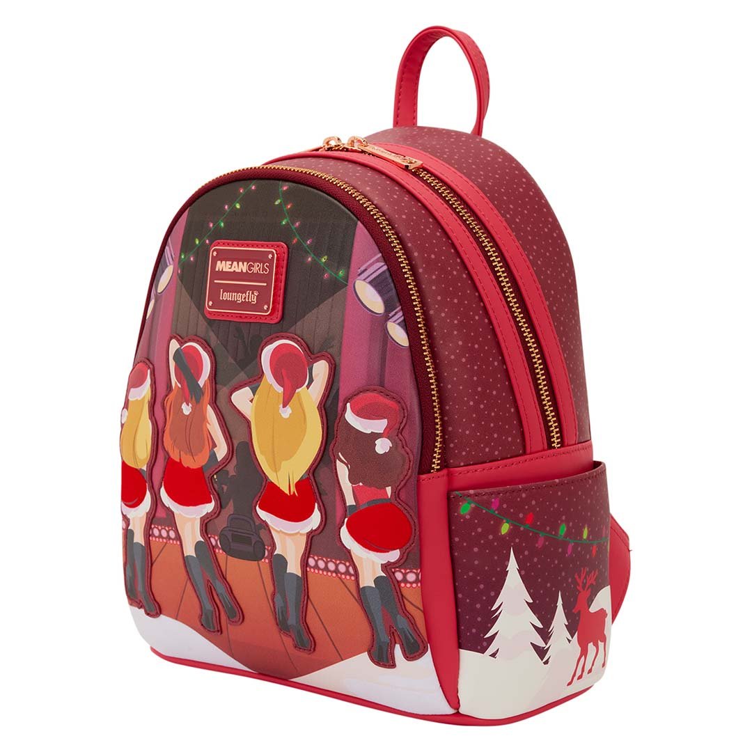 cartoon girl mini backpack Loungefly Paramount Mean Girls Winter Talent Show Light Up Mini Backpa –  707 Street