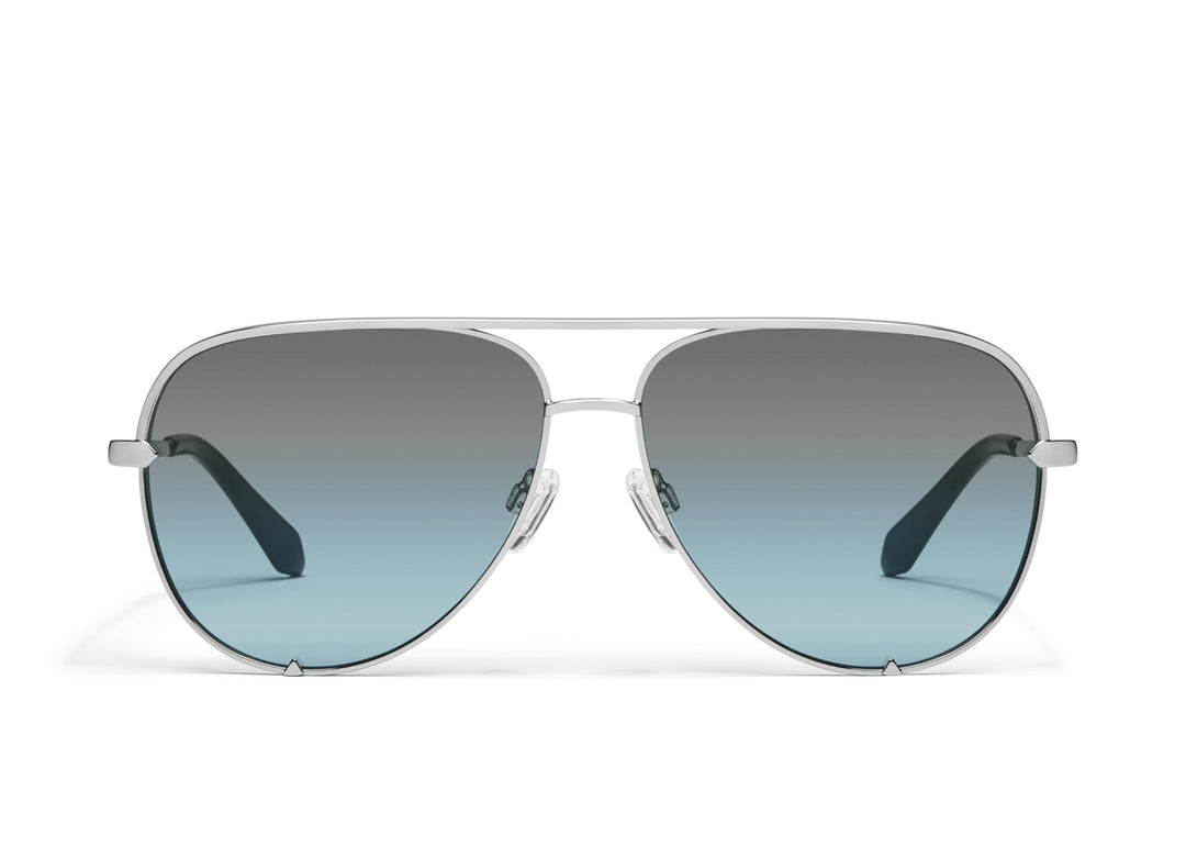 Quay Australia Unisex High Key Wire Frame Aviator Sunglasses