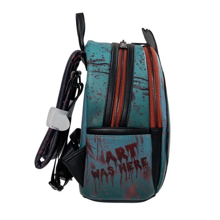 Loungefly Terrifier Art the Clown Blood Splatter Glow In The Dark Mini Backpack - Entertainment Earth EX