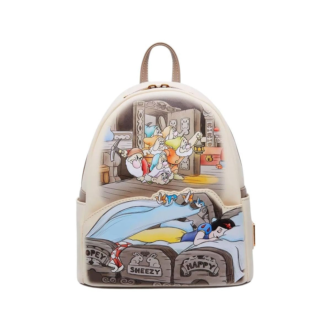 Loungefly Disney Snow White and the Seven Dwarfs Bed Sleeping Mini Backpack