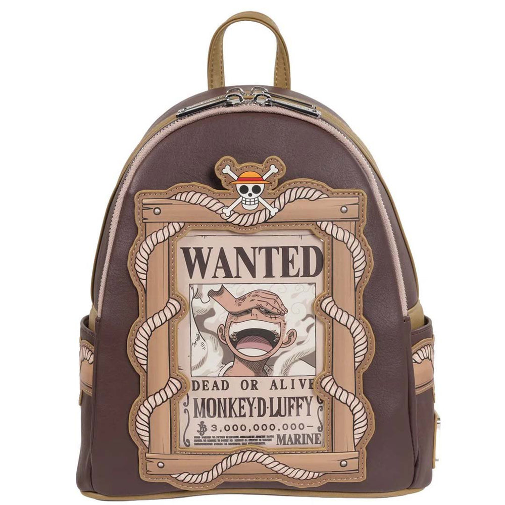 Loungefly One Piece Monkey D. Luffy Wanted Dead or Alive Mini Backpack - Entertainment Earth EX