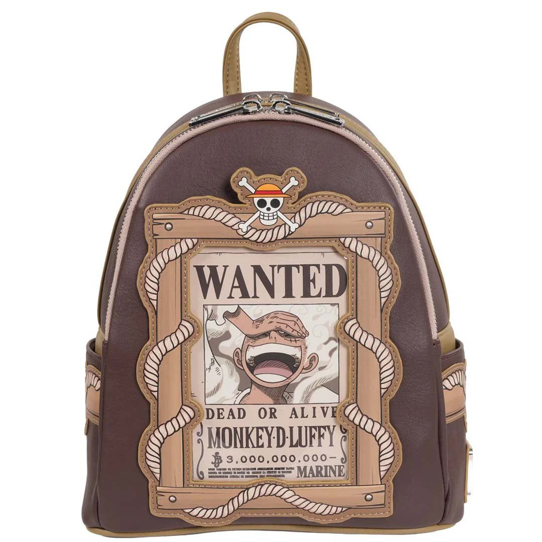 Loungefly One Piece Monkey D. Luffy Wanted Dead or Alive Mini Backpack - Entertainment Earth EX