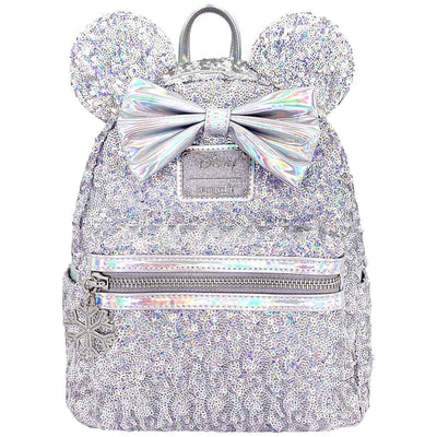dickies silver hologram mini backpack Loungefly Disney Minnie Mouse Silver Holographic Sequin Mini Backpack