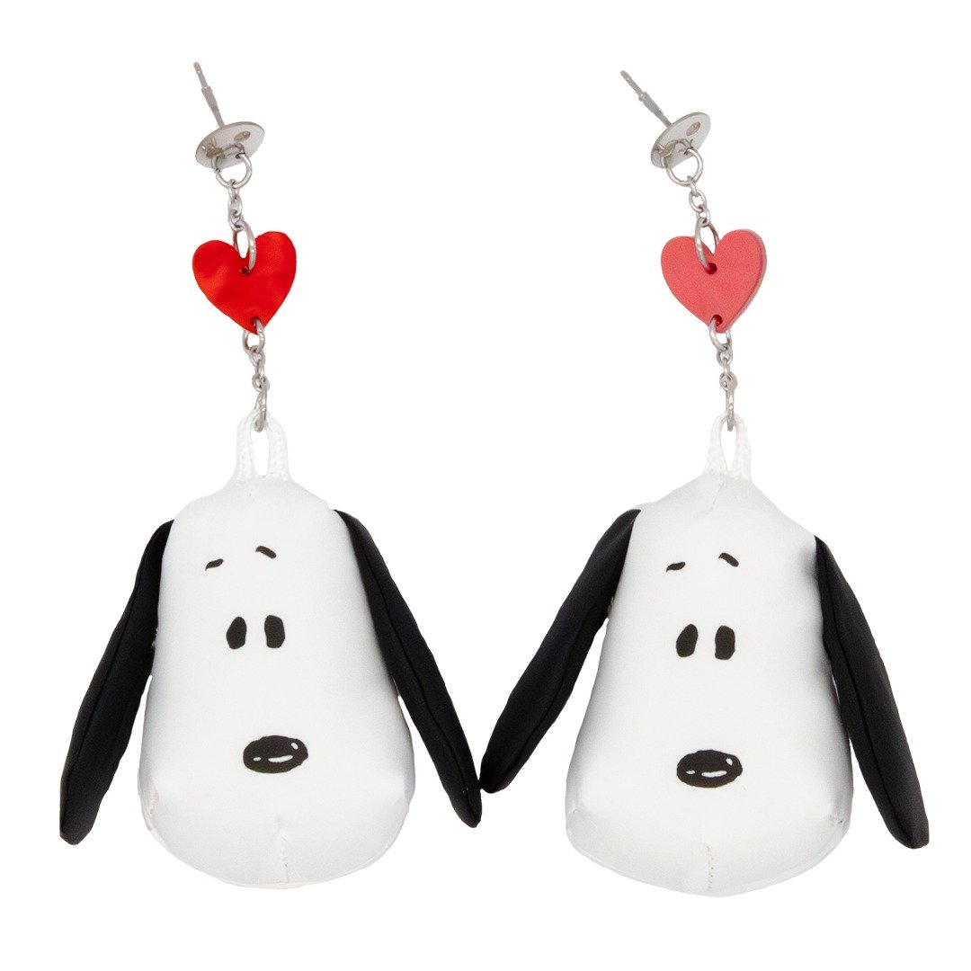 Whatever Makes You Happy Peanuts 75th Anniversary Snoopy Padded Nylon Earrings