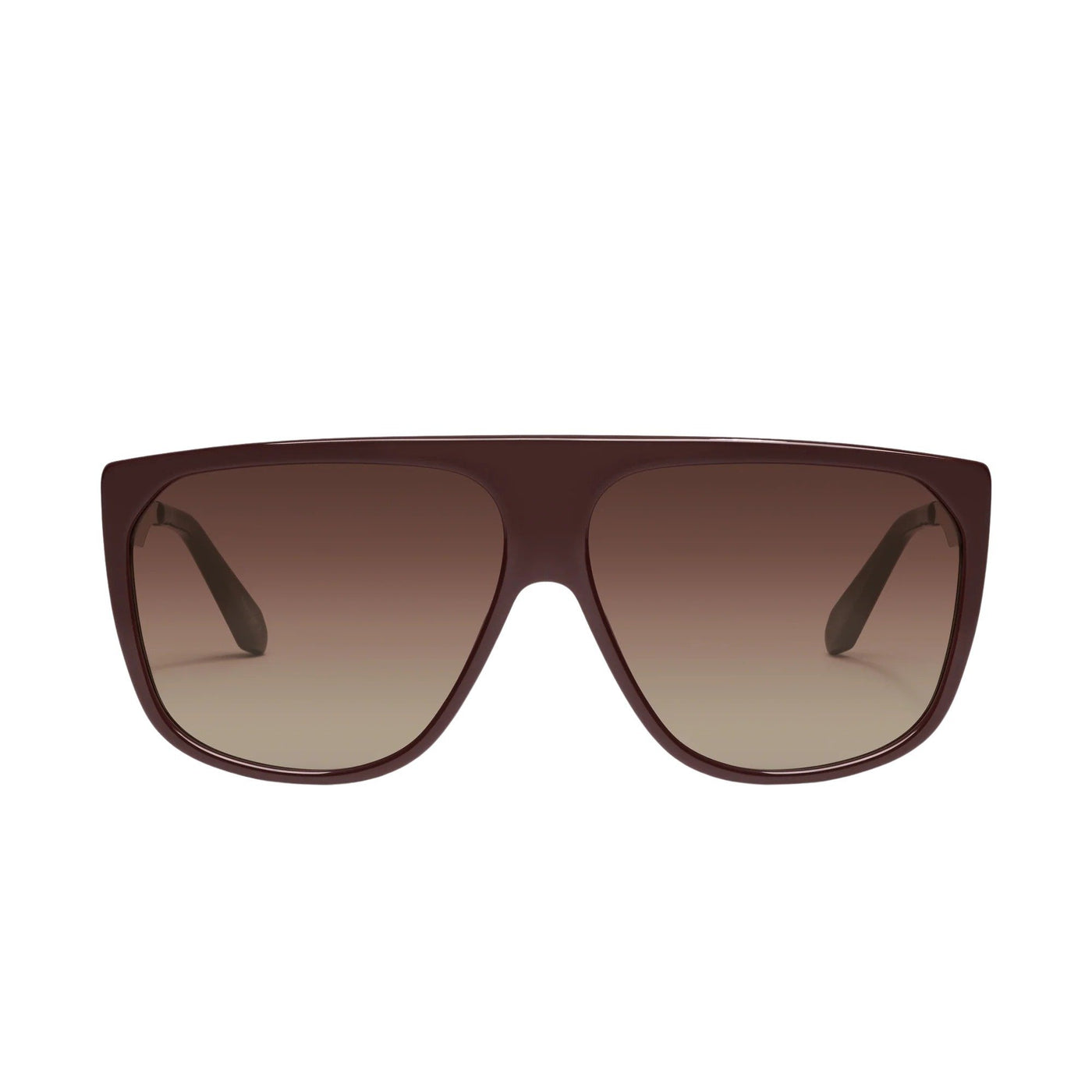 Quay Women's No Curfew Oversized Shield Sunglasses (Espresso Frame/Brown Lens) - front