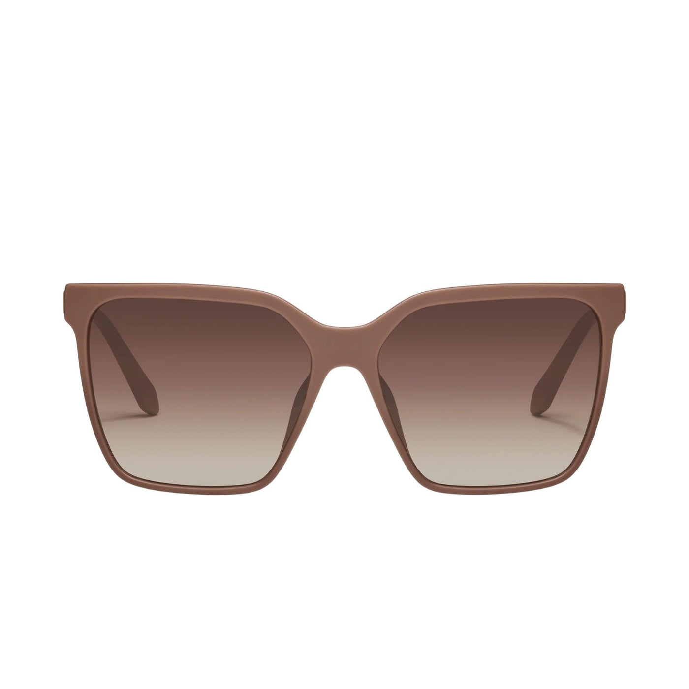 Quay Australia Women's Level Up Remixed Square Sunglasses - Brown - Front