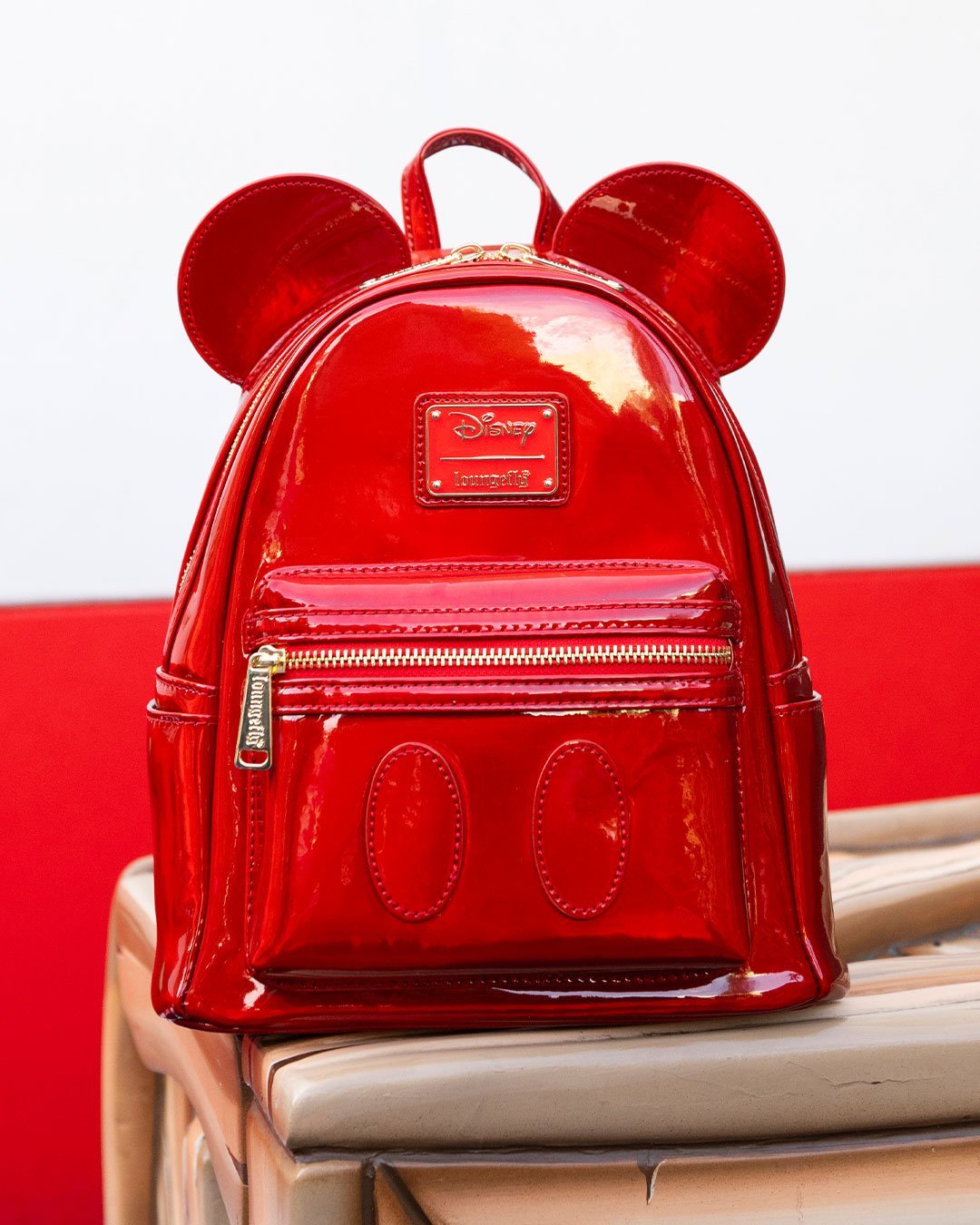 Loungefly Disney Mickey Mouse Holographic Series Mini Backpack: Ruby - 707 Street Exclusive