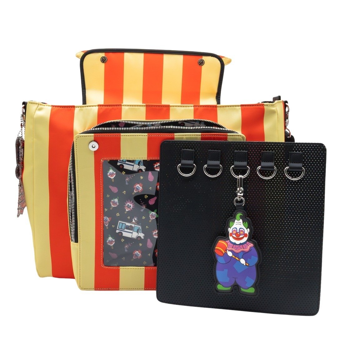 Whatever Makes You Happy Killer Klowns from Outer Space Padded Pin Trading Tent Crossbody with Bag Charm