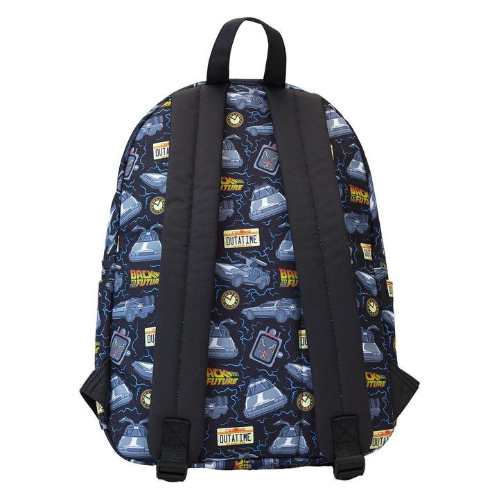 Loungefly Universal Back To The Future 40th Anniversary All-Over Print Nylon Full-Size Backpack