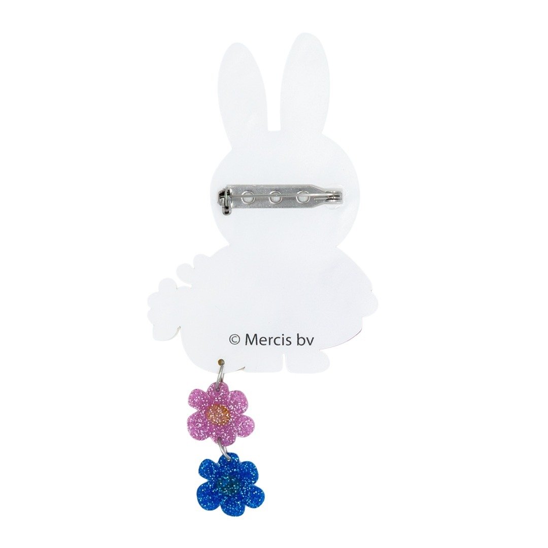 Whatever Makes You Happy Miffy Flower Dangles Acrylic Collectible Pin