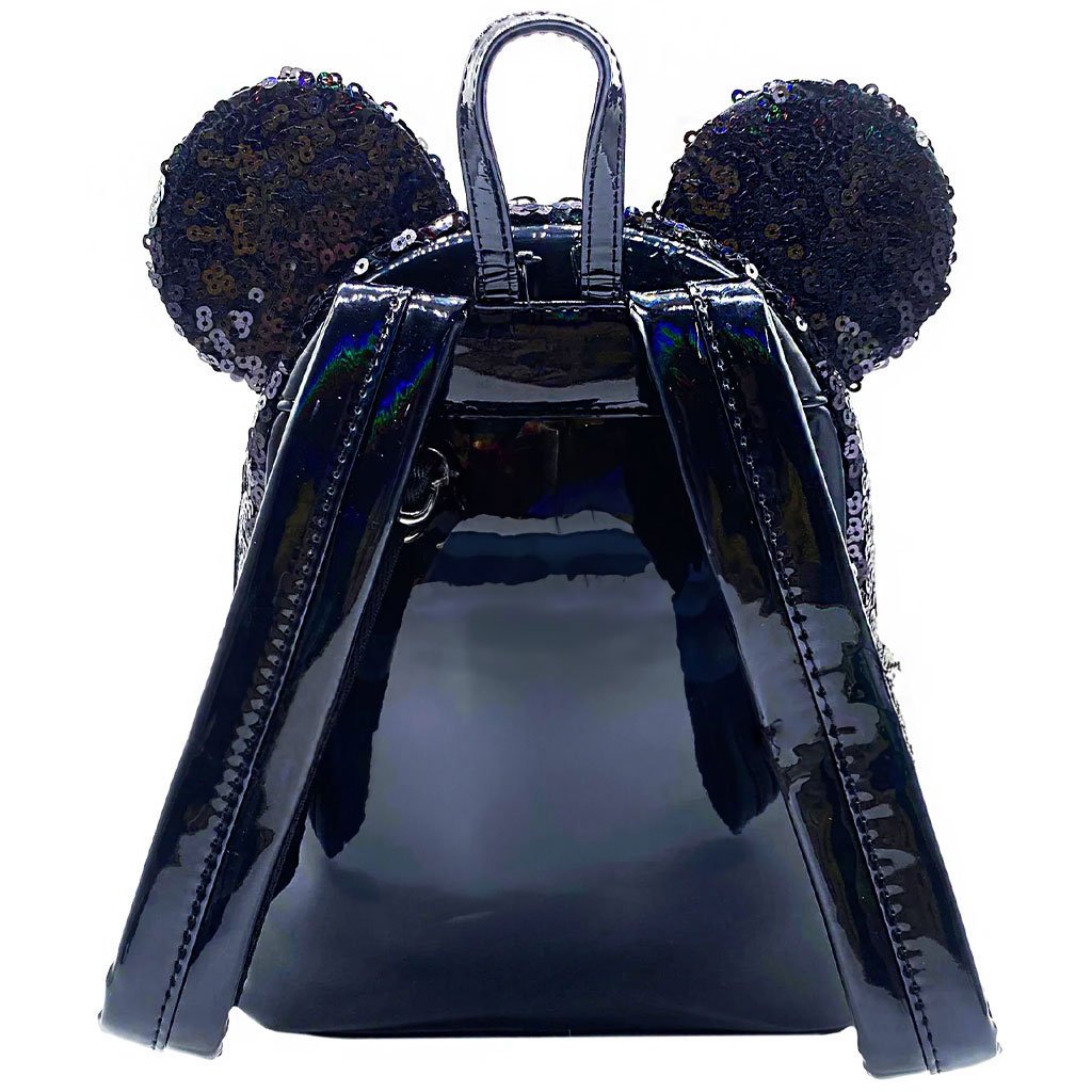 X LASR Exclusive deals Disney Celestial Dreams Black Holographic Sequin Minnie Mini Ba